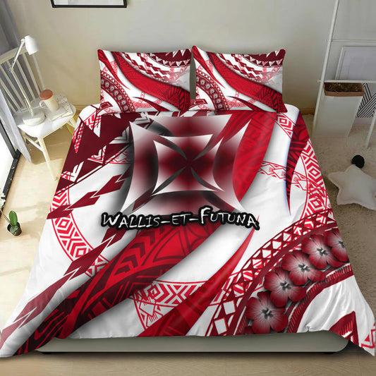 Wallis et Futuna Bedding Set Artsy Style White