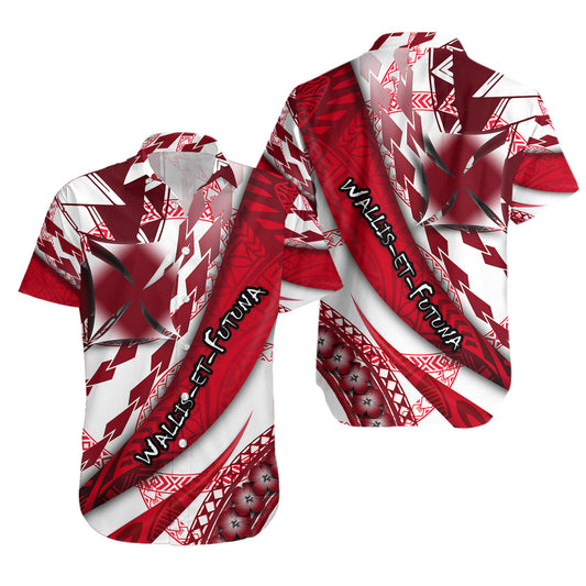 Wallis et Futuna Hawaiian Shirt Artsy Style - White