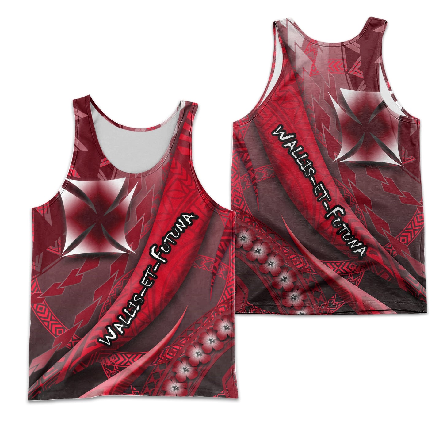Wallis et Futuna Men Tank Top Artsy Style Special