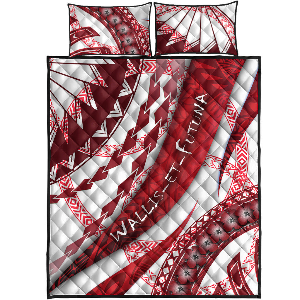 Wallis et Futuna Quilt Bed Set Artsy Style White