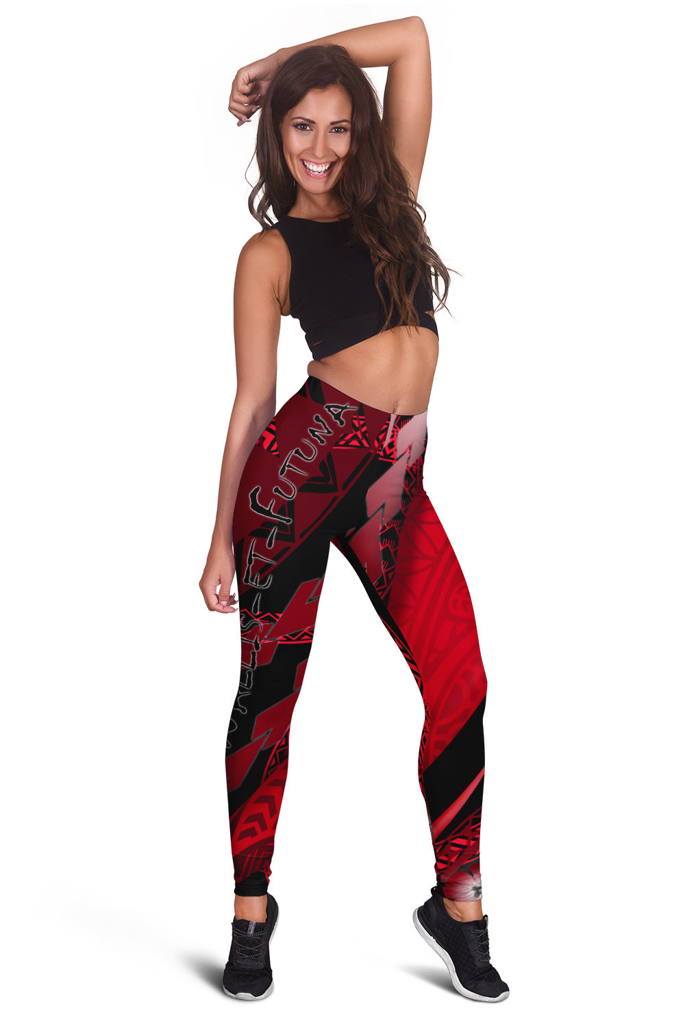 Wallis et Futuna Women Legging Artsy Style - Black