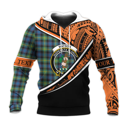 Printivon Watson Ancient Knitted Hoodie Pattern Polynesian Custom Text