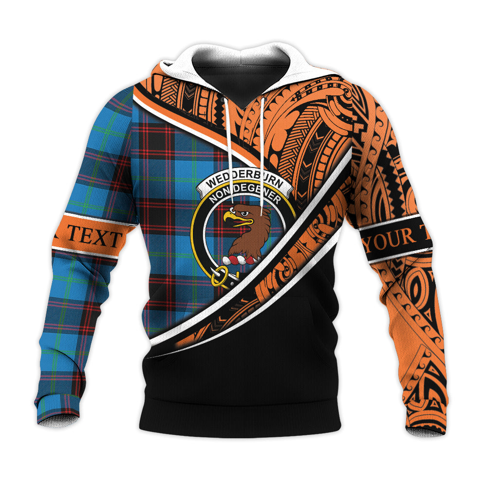 Printivon Wedderburn Knitted Hoodie Pattern Polynesian Custom Text