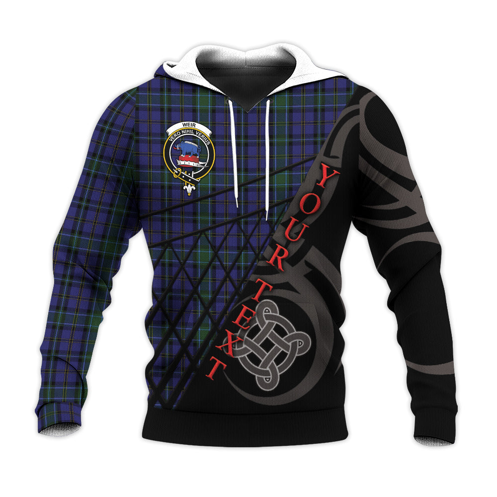 Printivon Weir Knitted Hoodie Pattern Celtic Custom Text