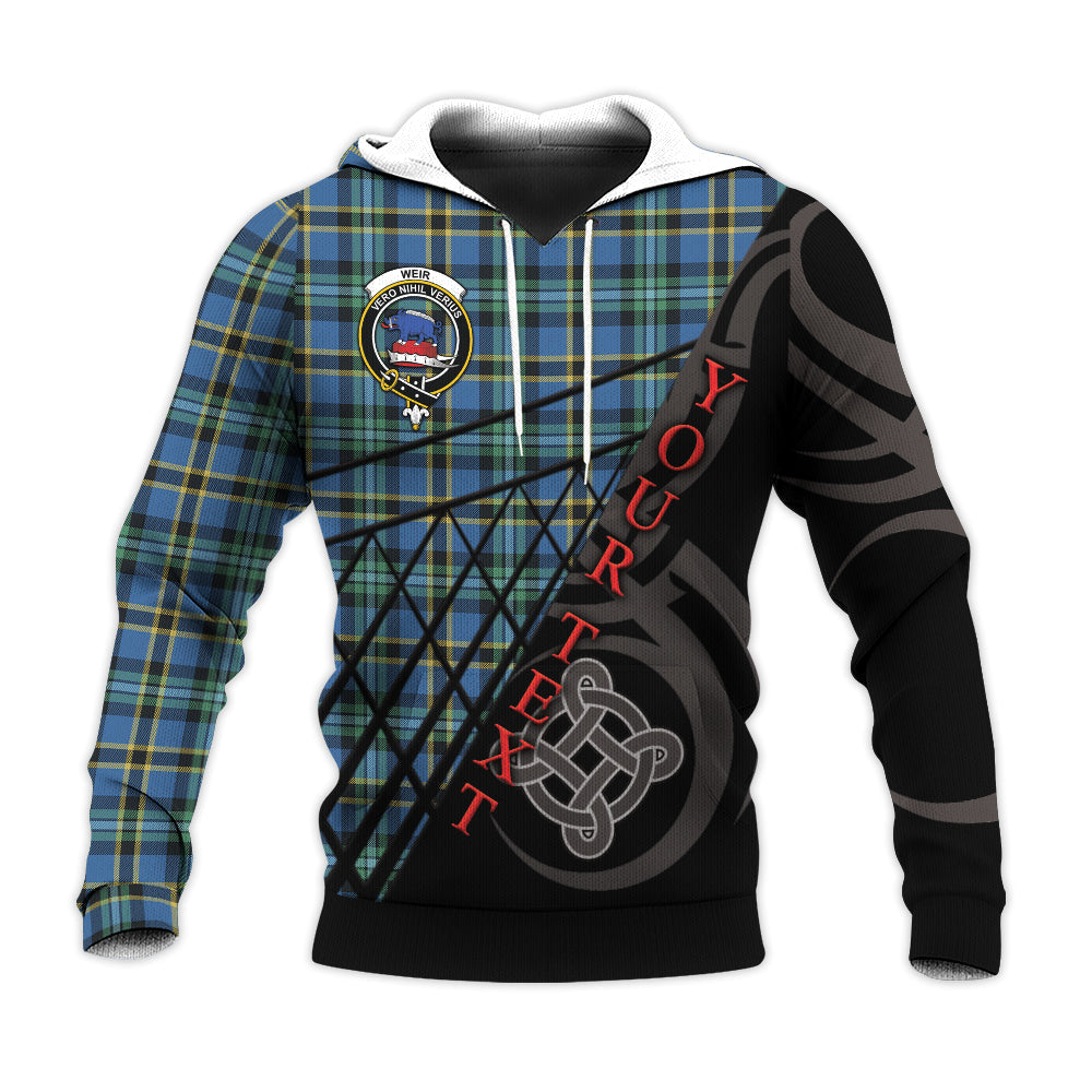 Printivon Weir Ancient Knitted Hoodie Pattern Celtic Custom Text