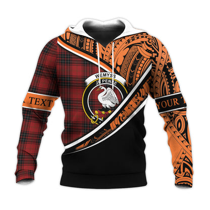 Printivon Wemyss Knitted Hoodie Pattern Polynesian Custom Text