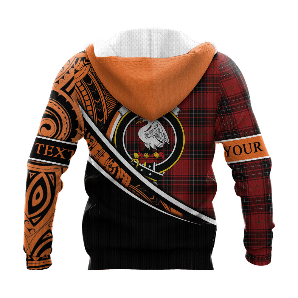 Printivon Wemyss Knitted Hoodie Pattern Polynesian Custom Text