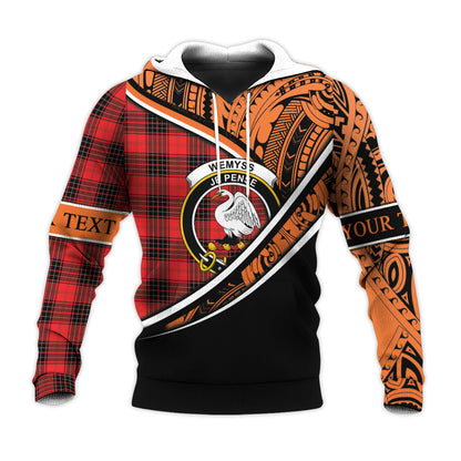 Printivon Wemyss Modern Knitted Hoodie Pattern Polynesian Custom Text
