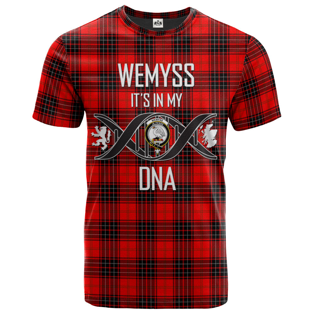 Printivon Wemyss Modern Clan DNA In Me Tartan Crest T Shirt
