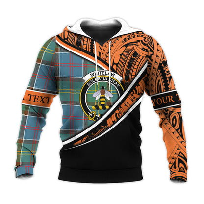 Printivon Whitelaw Knitted Hoodie Pattern Polynesian Custom Text