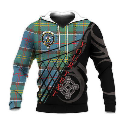 Printivon Whitelaw Knitted Hoodie Pattern Celtic Custom Text