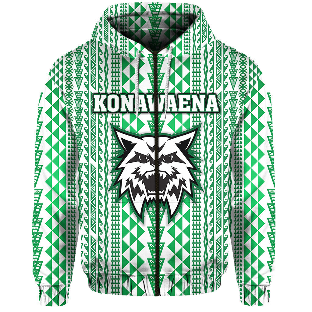 ( Personalised) Hawaii Konawaena Wildcats School Zip Hoodie Simple Style