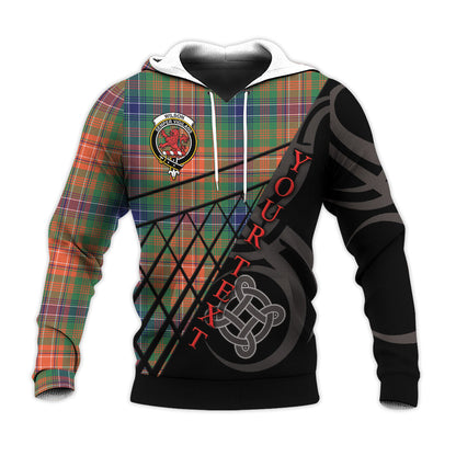 Printivon Wilson Ancient Knitted Hoodie Pattern Celtic Custom Text
