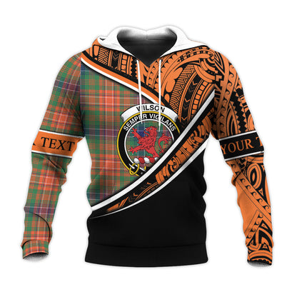 Printivon Wilson Ancient Knitted Hoodie Pattern Polynesian Custom Text