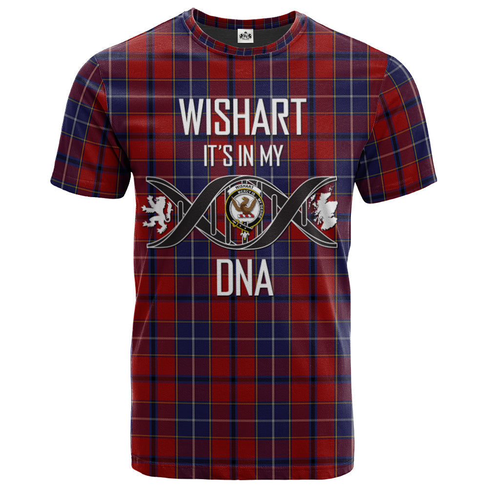Printivon Wishart Dress Clan DNA In Me Tartan Crest T Shirt
