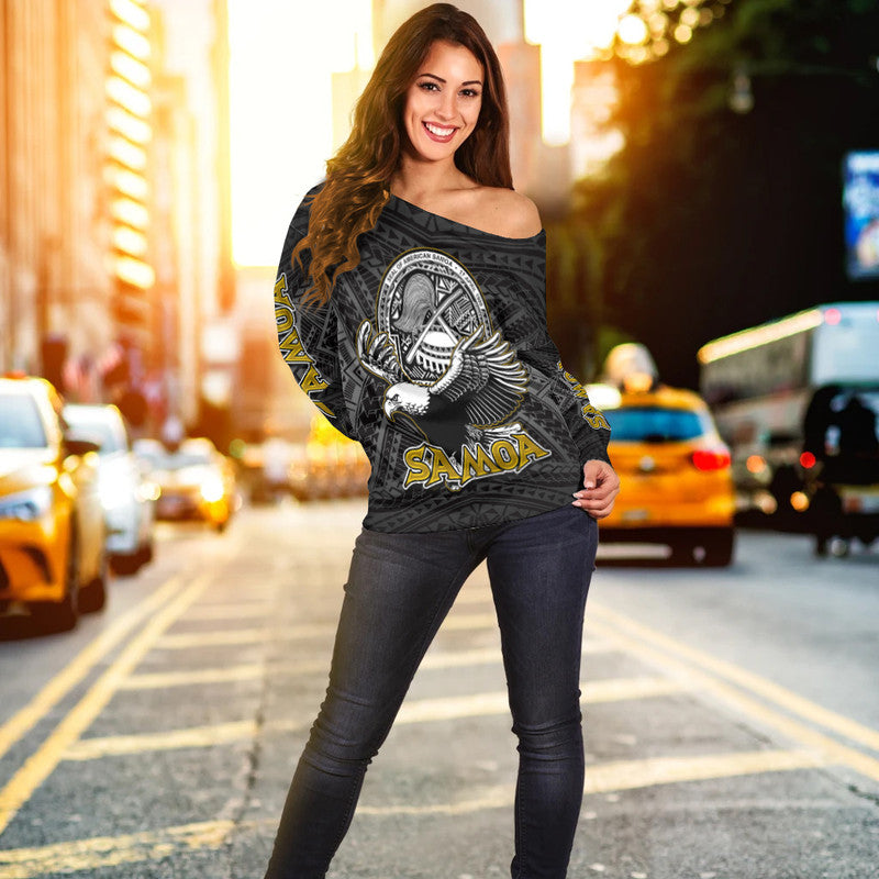 Seal of American Samoa Women Off Shoulder Sweater