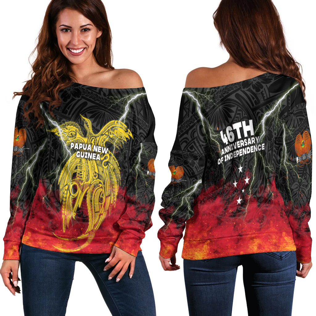 Papua New Guinea Off Shoulder Sweater Independence Day Special Style