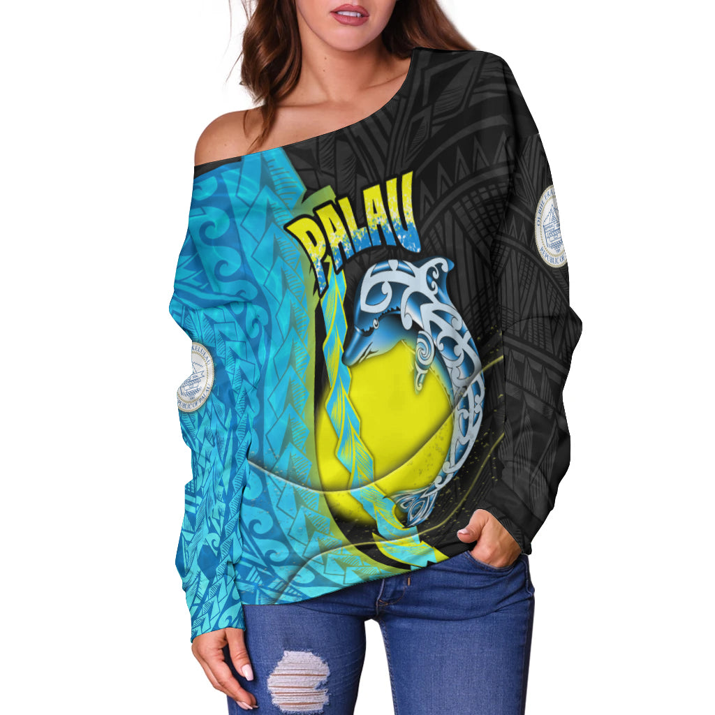 Palau Independence Day Women's Off Shoulder Sweater Special Style