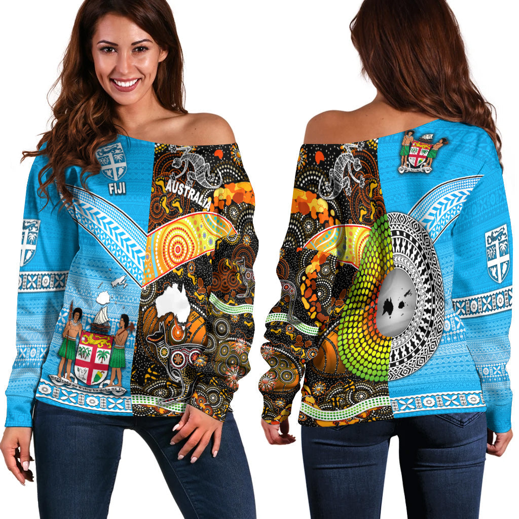 Australia Aboriginal And Fiji Tapa Women Off Shoulder Together