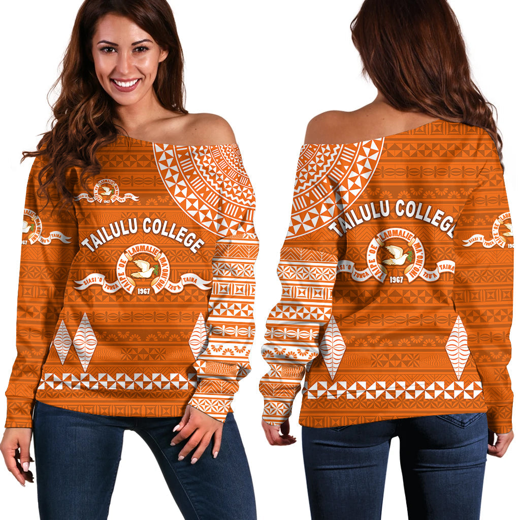 Tonga Tailulu College Women Off Shoulder Sweater Simple Style