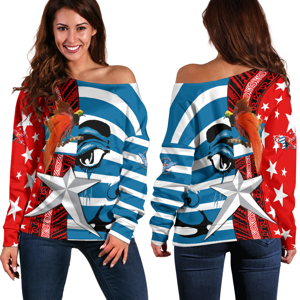 Free West Papua Birds Of Paradise Polynesia Women Off Shoulder Sweater