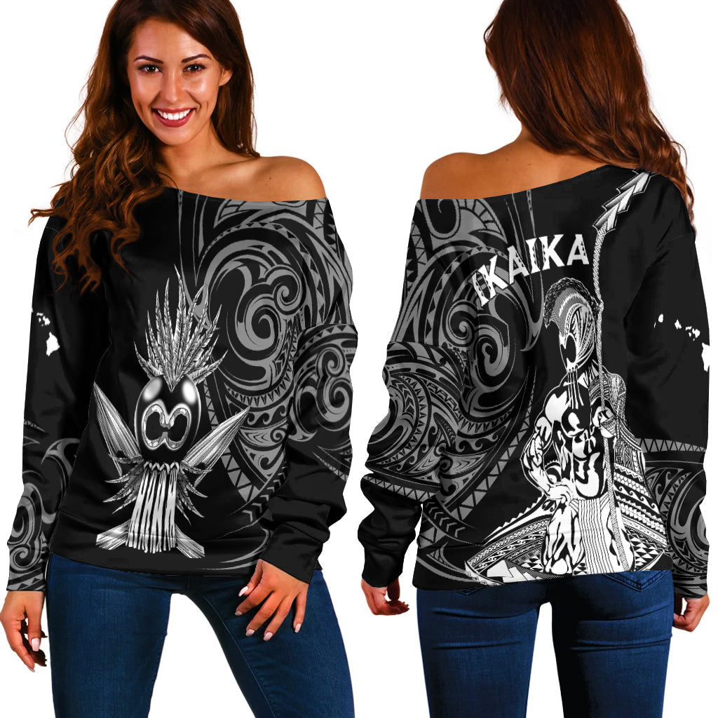 Hawaii Ikaika Warrior Women Off Shoulder Sweater