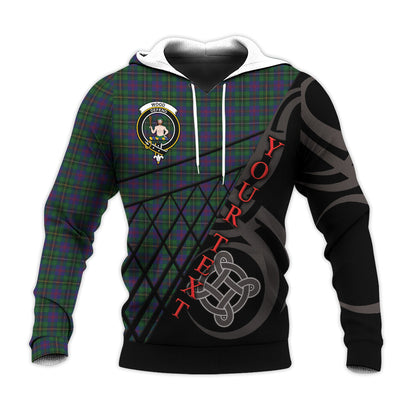 Printivon Wood Knitted Hoodie Pattern Celtic Custom Text