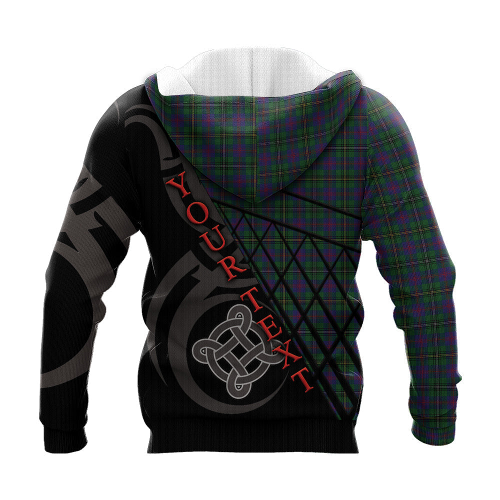 Printivon Wood Knitted Hoodie Pattern Celtic Custom Text