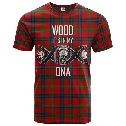 Printivon Wood Dress Clan DNA In Me Tartan Crest T Shirt