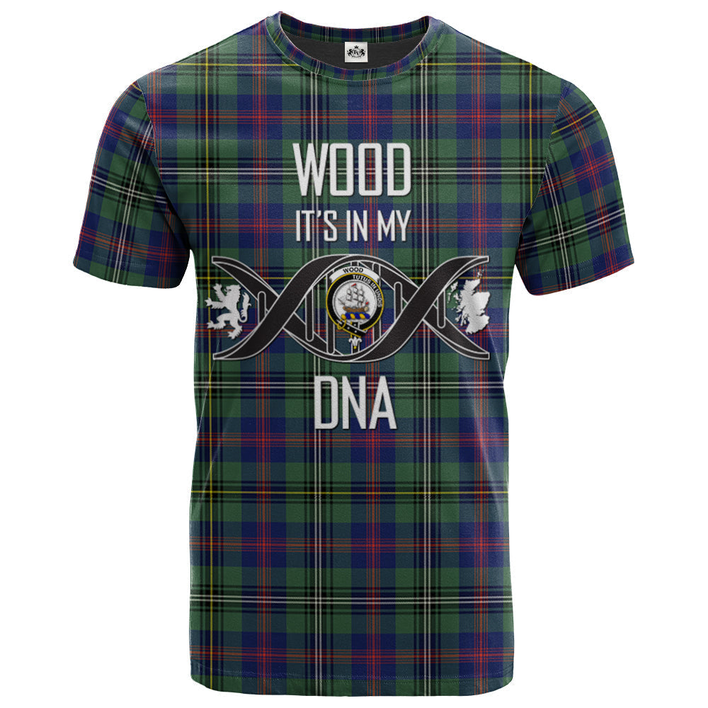 Printivon Wood Modern Clan DNA In Me Tartan Crest T Shirt