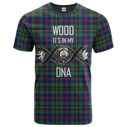 Printivon Wood Modern Clan DNA In Me Tartan Crest T Shirt