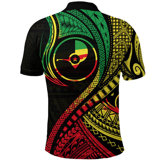Yap Polo Shirt Federated States Of Micronesia Reggae Wave Style