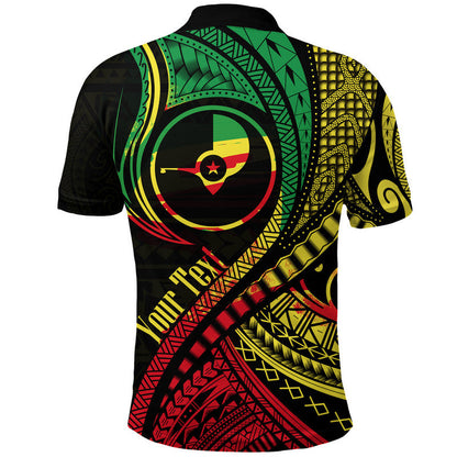 Custom Personalised Yap Polo Shirt Federated States Of Micronesia Reggae Wave Style