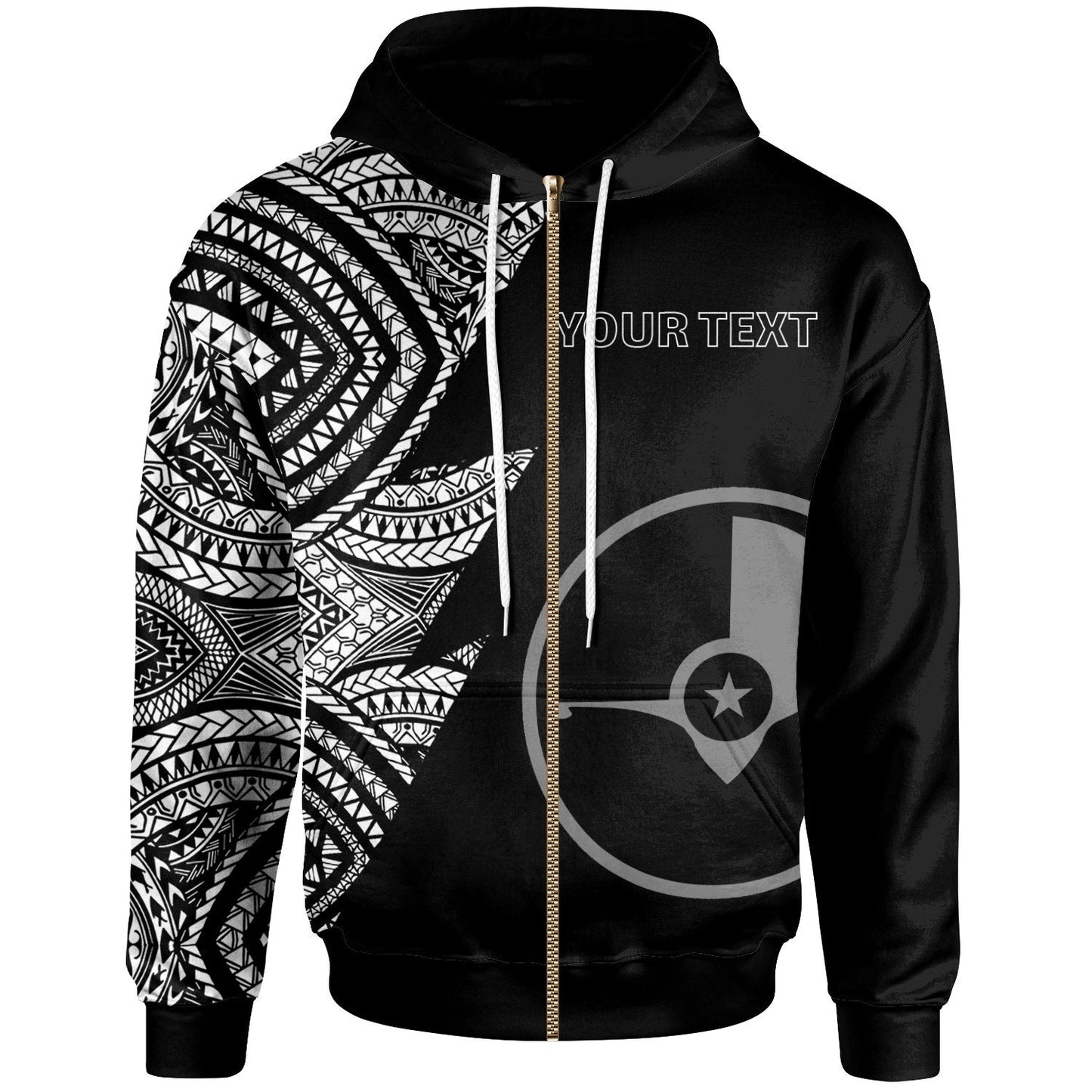 Yap Zip Up Hoodie Flash Style White