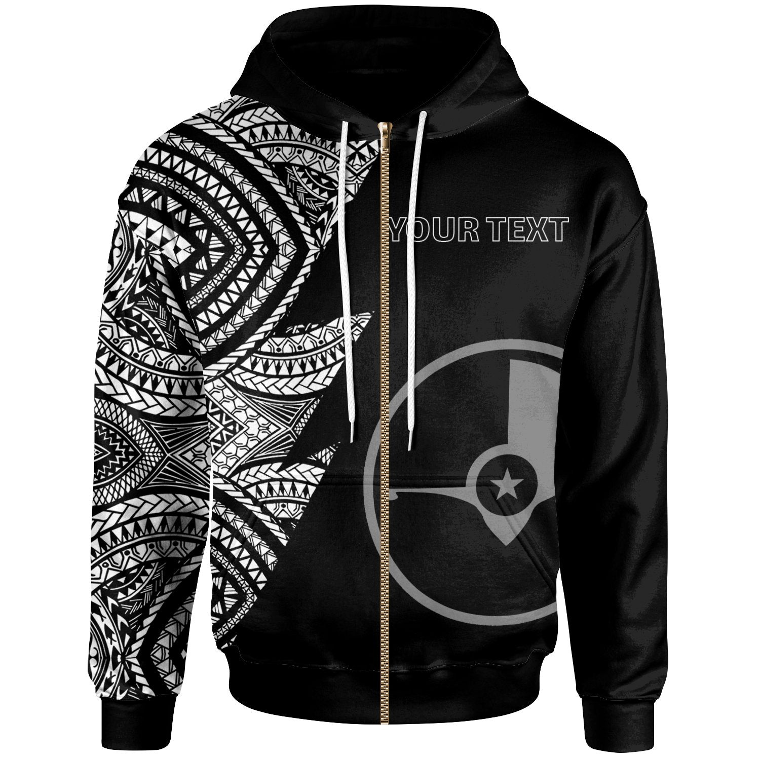 Yap Zip Up Hoodie Flash Style White
