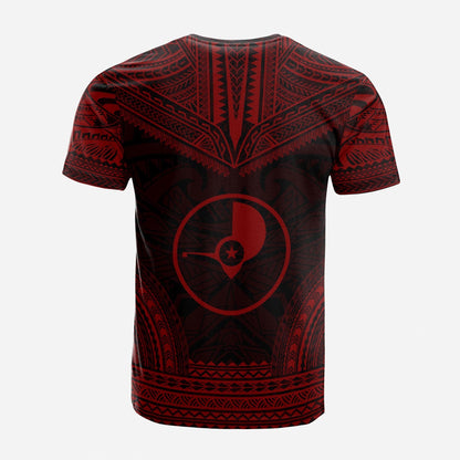 Yap Custom Personalised T-Shirt Yap Flag Polynesian Chief Tattoo Red Version
