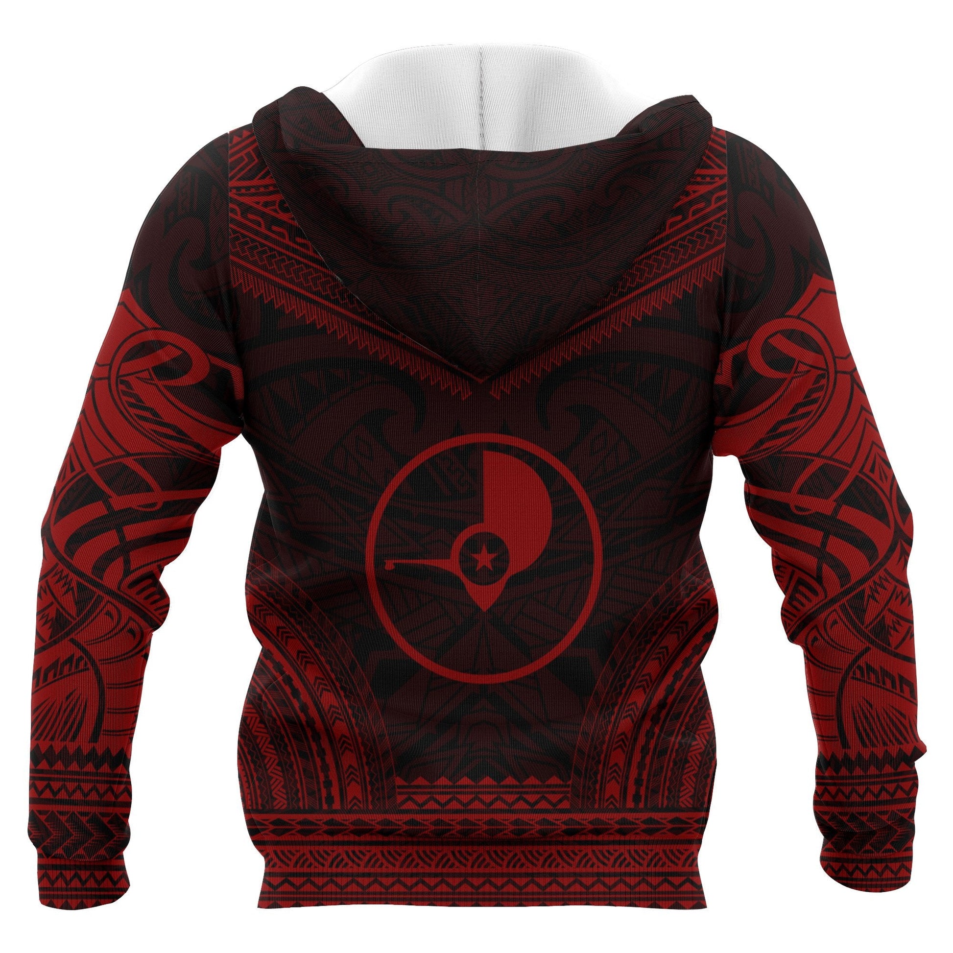 Yap Polynesian Chief Zip-Up Hoodie Red Version