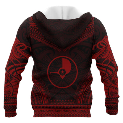 Yap Polynesian Chief Zip-Up Hoodie Red Version