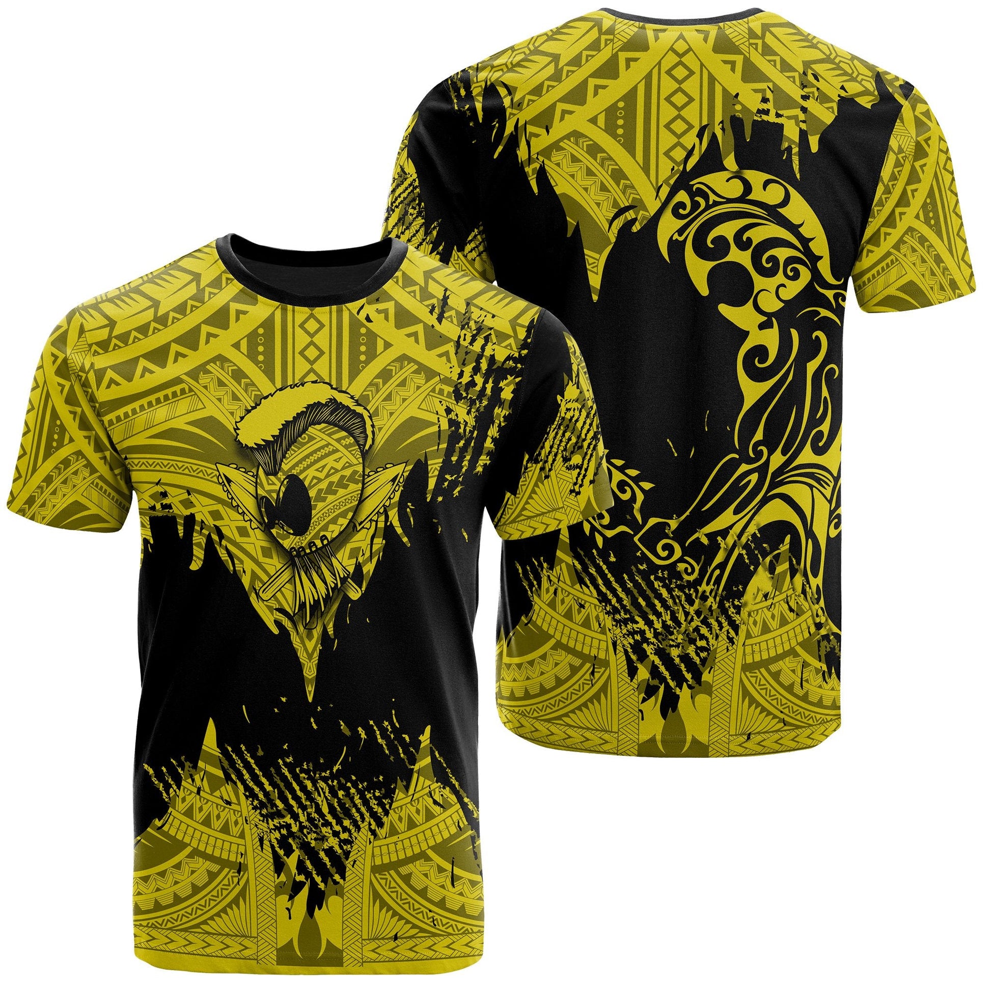 Hawaii Polynesian Warrior Ikaika Unisex T-Shirt - Benjamin Style - Yellow