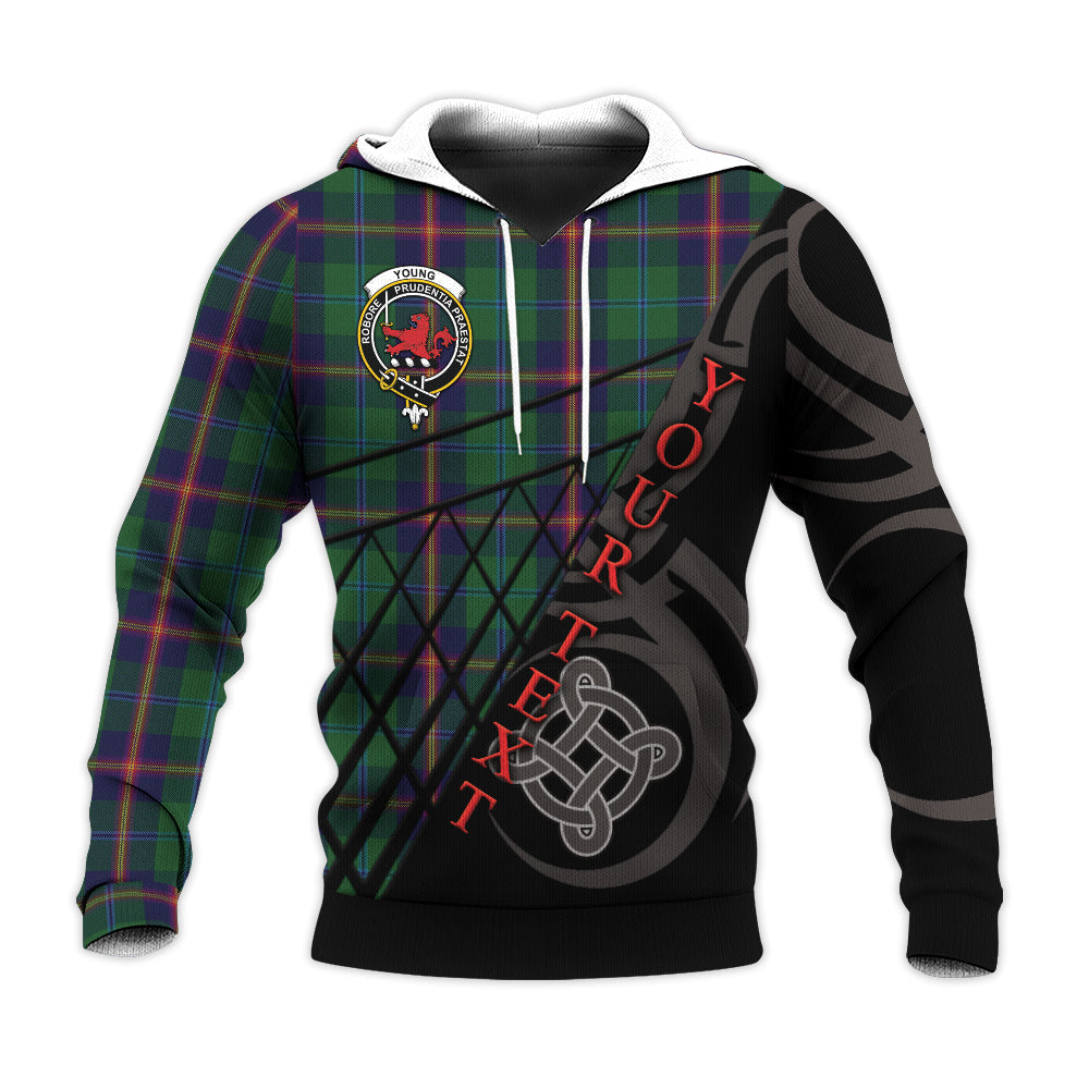 Printivon Young Knitted Hoodie Pattern Celtic Custom Text