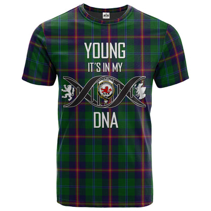 Printivon Young Clan DNA In Me Tartan Crest T Shirt