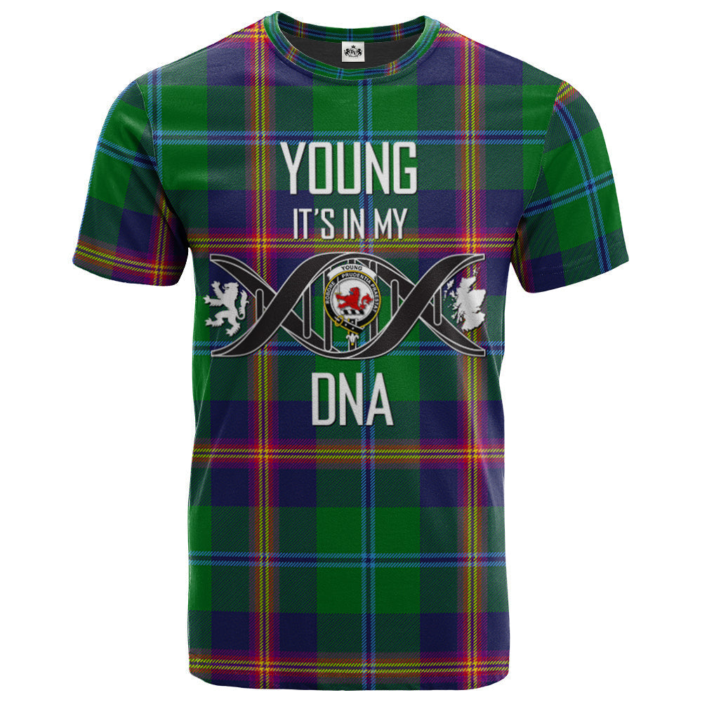 Printivon Young Modern Clan DNA In Me Tartan Crest T Shirt