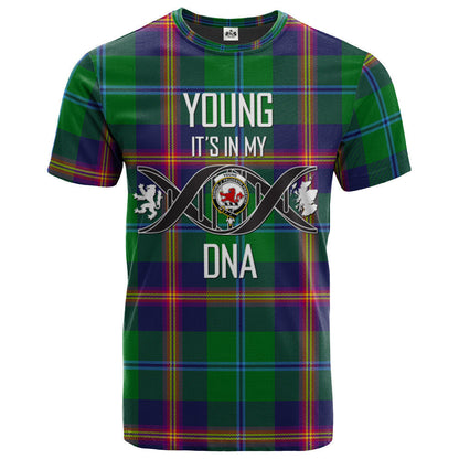 Printivon Young Modern Clan DNA In Me Tartan Crest T Shirt