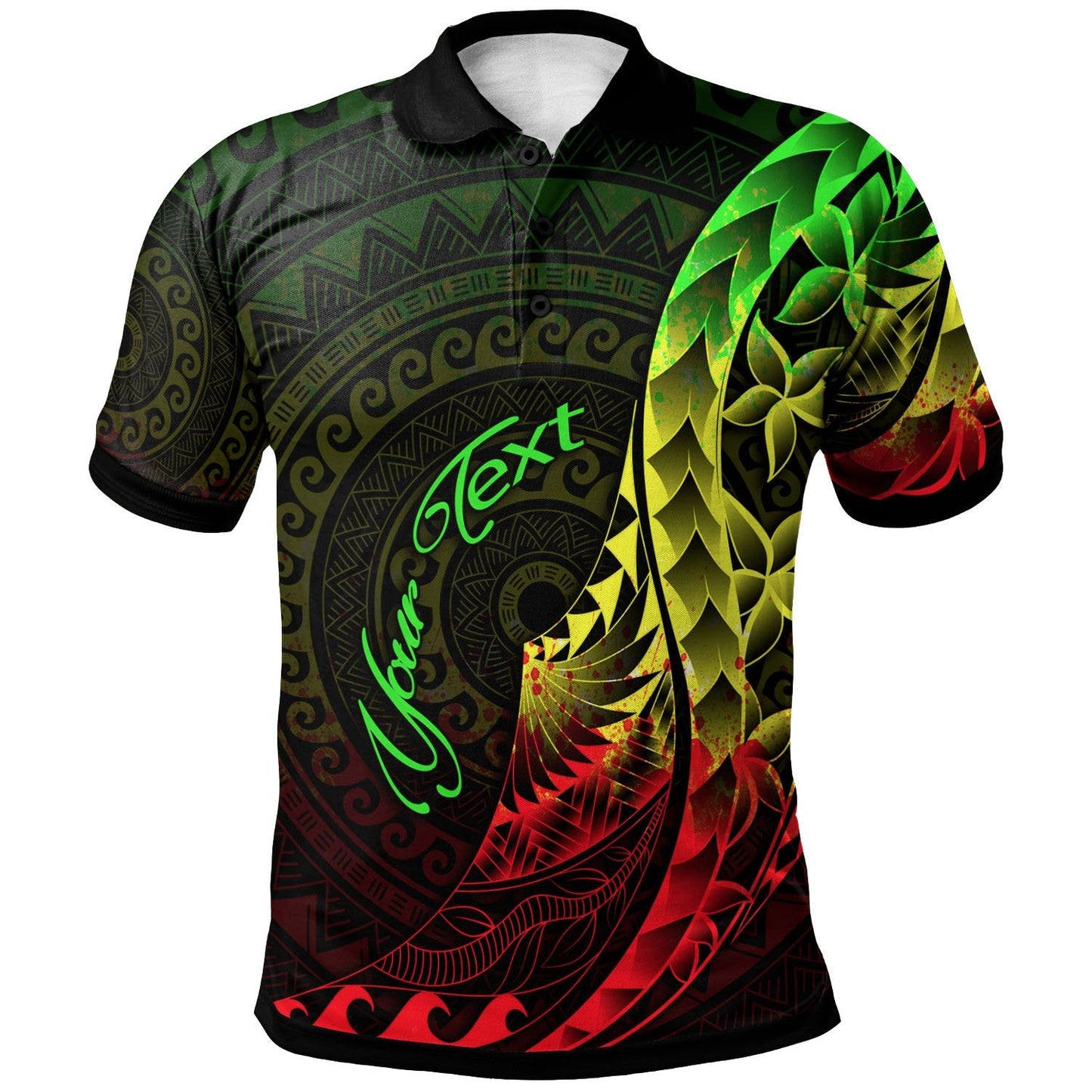 Tonga Polo Shirt - Custom Personalised Polynesian Pattern Style Reggae Color