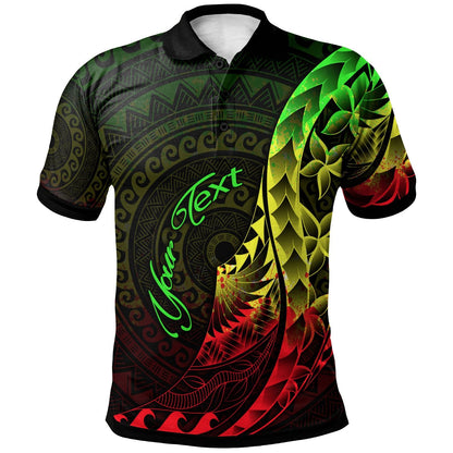 Tonga Polo Shirt - Custom Personalised Polynesian Pattern Style Reggae Color