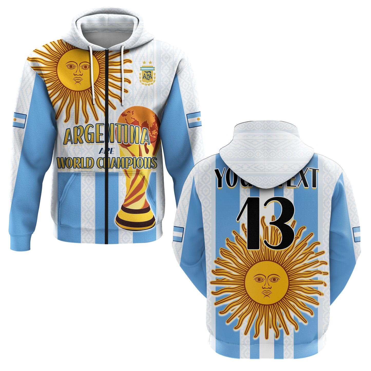 Custom Argentina Football Hoodie World Champions 2022 Dream Come True