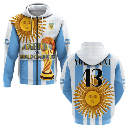 Custom Argentina Football Hoodie World Champions 2022 Dream Come True