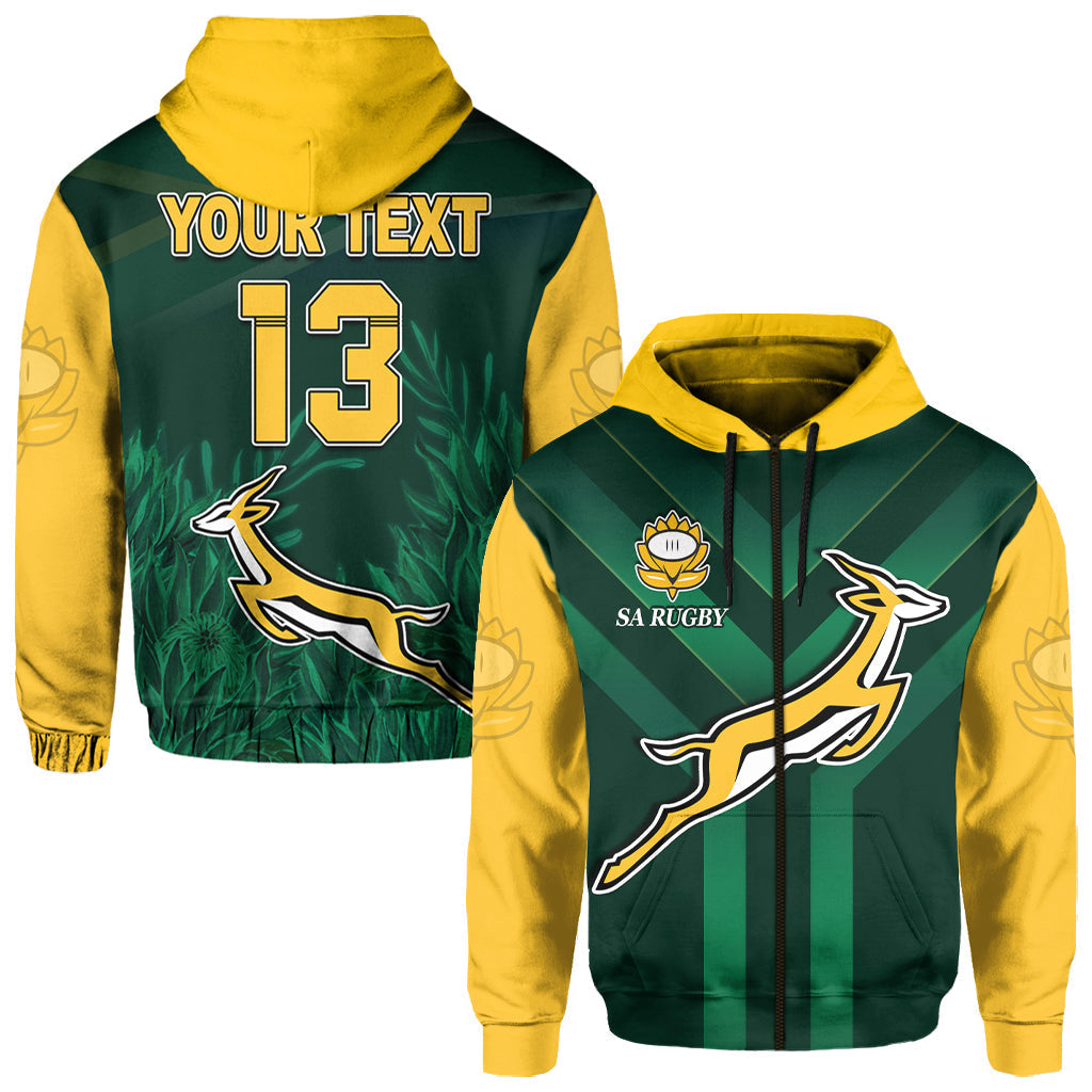 Custom South Africa Rugby Hoodie Springboks King Protea Go Bokke