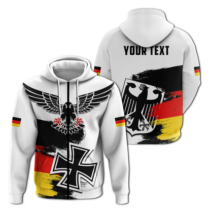 Custom Germany Hoodie Grunge Deutschland Flag and Eagle