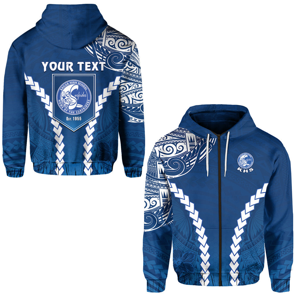 ( Personalised) Kailua High School Zip Hoodie Home of the Surfriders
